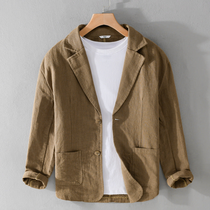 Men's Blazer - Button Closure, Relaxed Fit, Casual Style