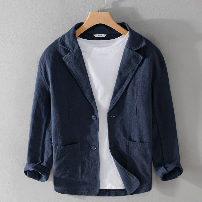 Men's Blazer - Button Closure, Relaxed Fit, Casual Style