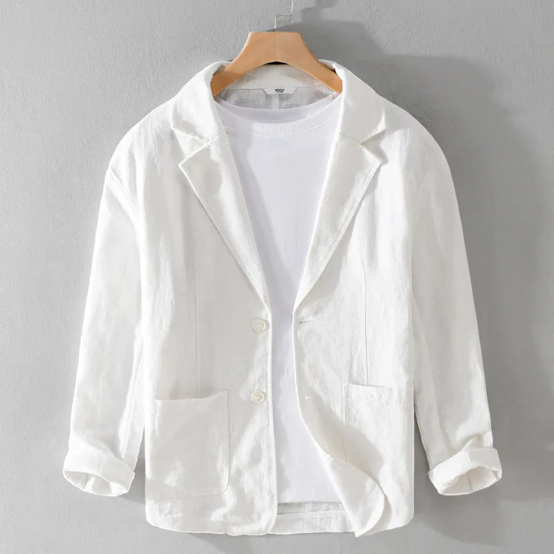 Men's Blazer - Button Closure, Relaxed Fit, Casual Style