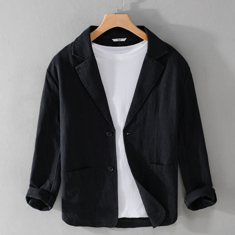 Men's Blazer - Button Closure, Relaxed Fit, Casual Style