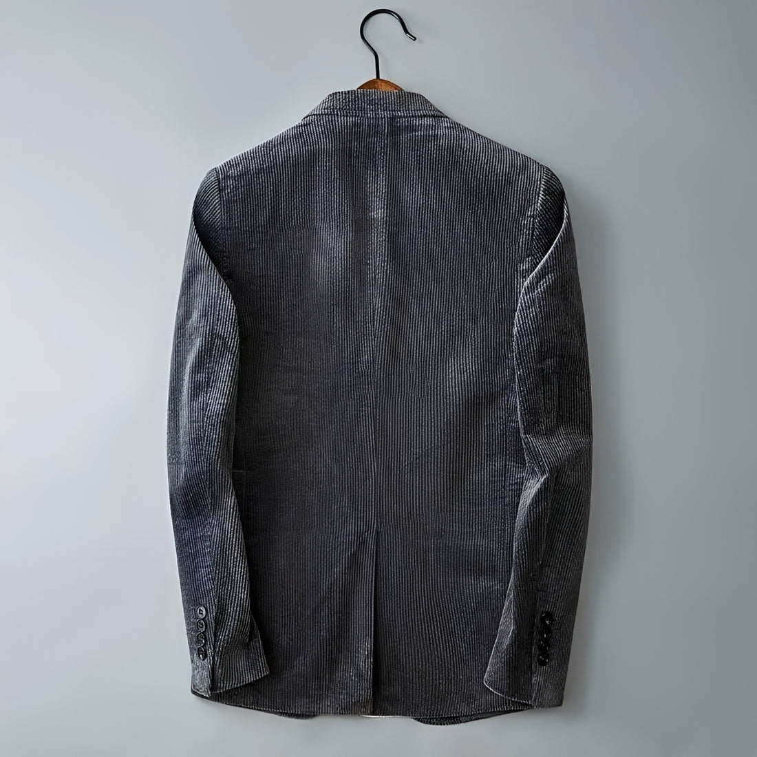 Men's Blazer - Double-Breasted Design with Notched Lapels, Tailored Fit