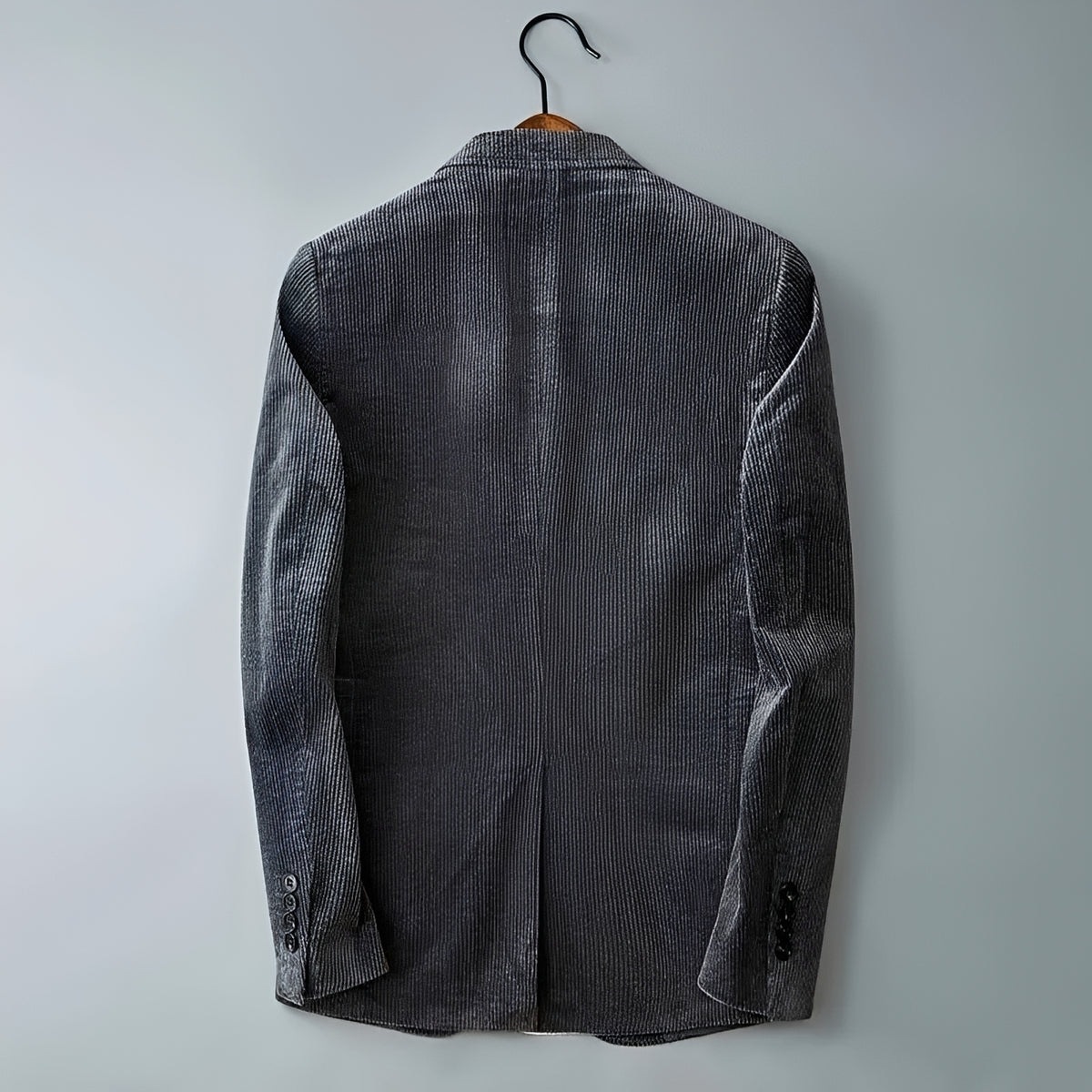 Men's Blazer - Double-Breasted Design with Notched Lapels, Tailored Fit