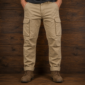 Men's Cargo Pants - Multi-Pocket Design, Regular Fit, Casual Style