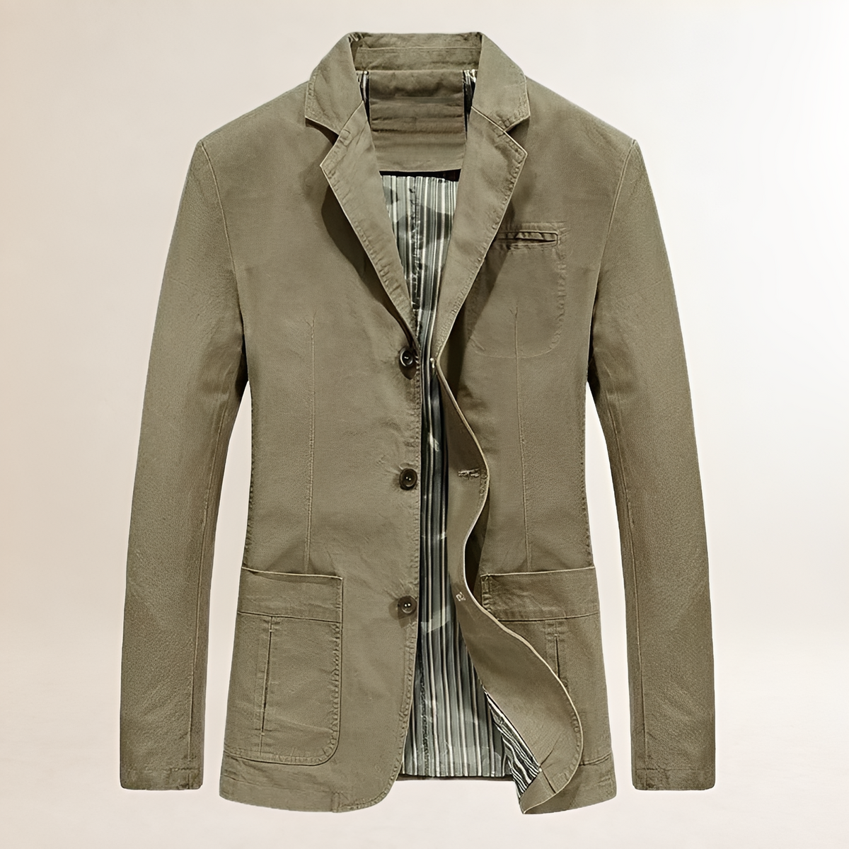 Men's Casual Blazer - Lightweight, Tailored Fit, Button Closure, Multiple Pockets