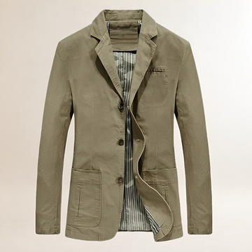 Men's Casual Blazer - Lightweight, Tailored Fit, Button Closure, Multiple Pockets