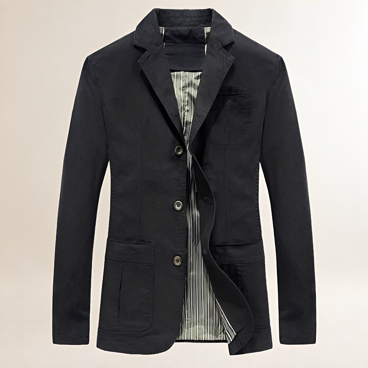 Men's Casual Blazer - Lightweight, Tailored Fit, Button Closure, Multiple Pockets