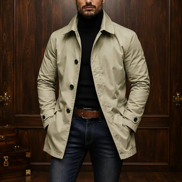 Men's Casual Coat - Button Closure, Classic Collar, Tailored Fit