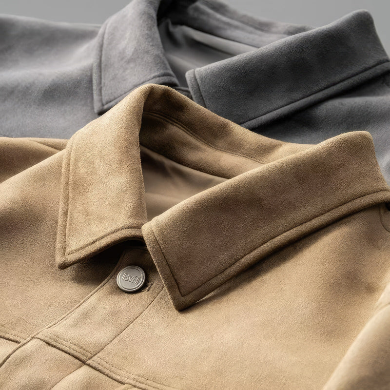Men's Casual Jacket Button-Up Design with Chest Pockets
