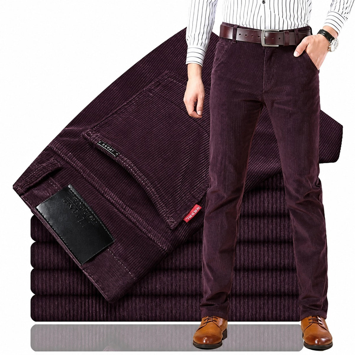 Men's Casual Pants - Tailored Fit 5-Pocket Trousers with Modern Silhouette