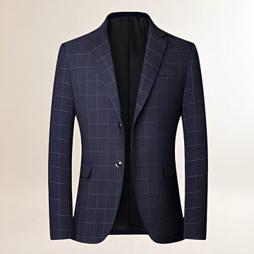 Men's Checked Blazer - Single-Breasted, Notch Lapel, Tailored Fit
