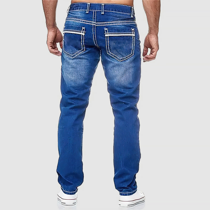 Men's Classic Cut Jeans - Regular Fit, Five-Pocket Design