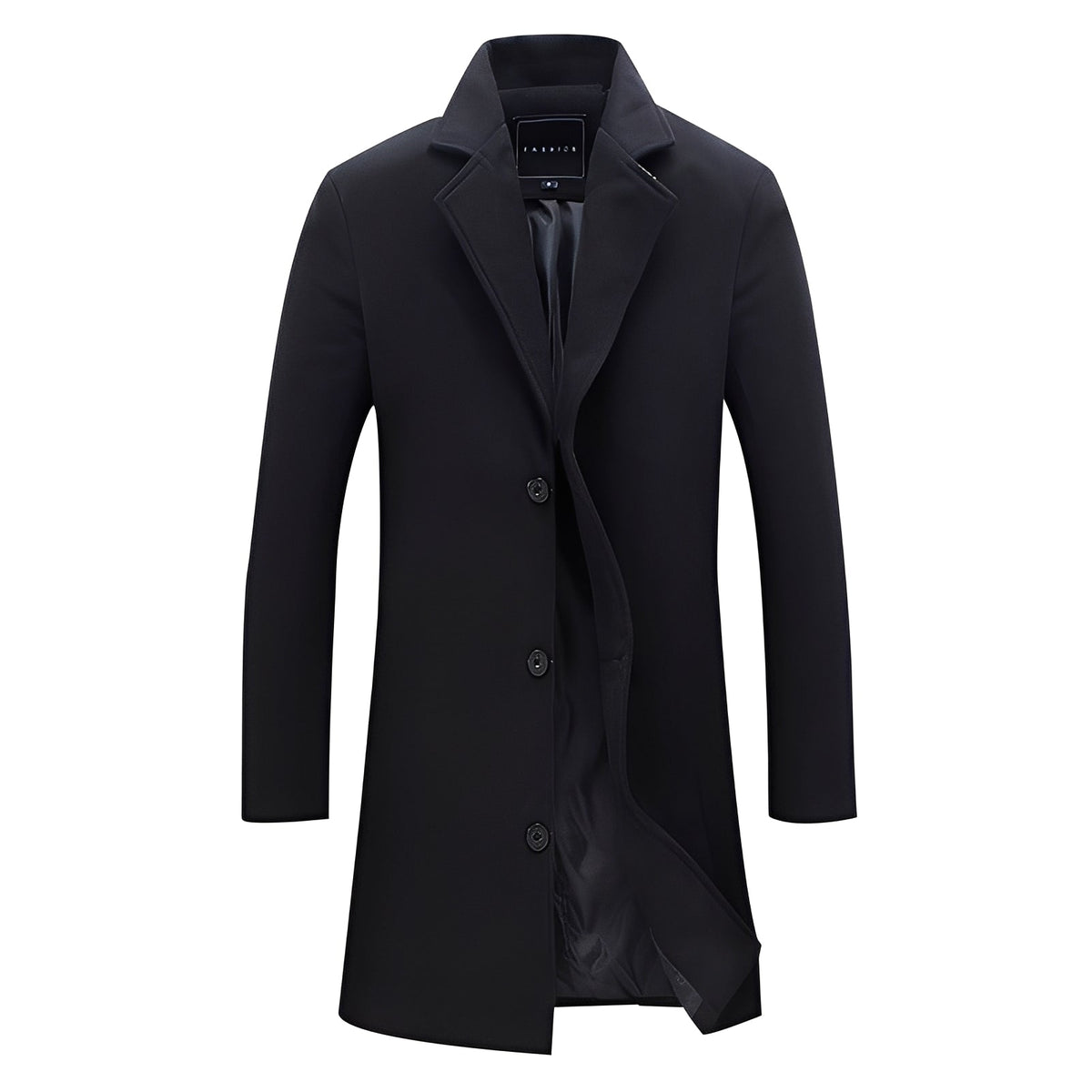 Men's Coat Seasonal Classic Fit with Button Closure and Notched Collar
