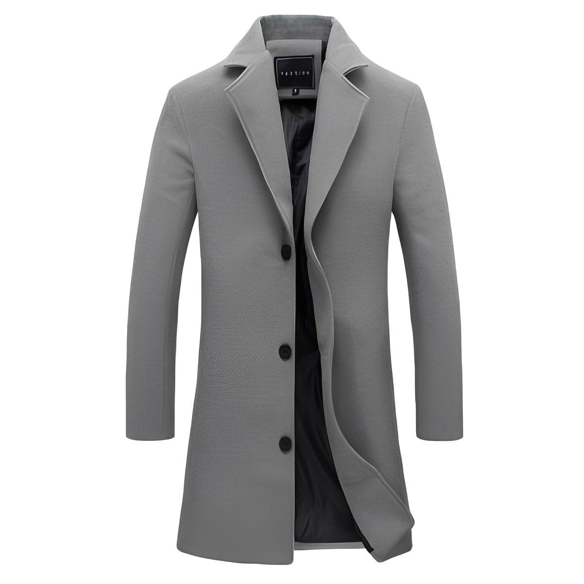 Men's Coat Seasonal Classic Fit with Button Closure and Notched Collar