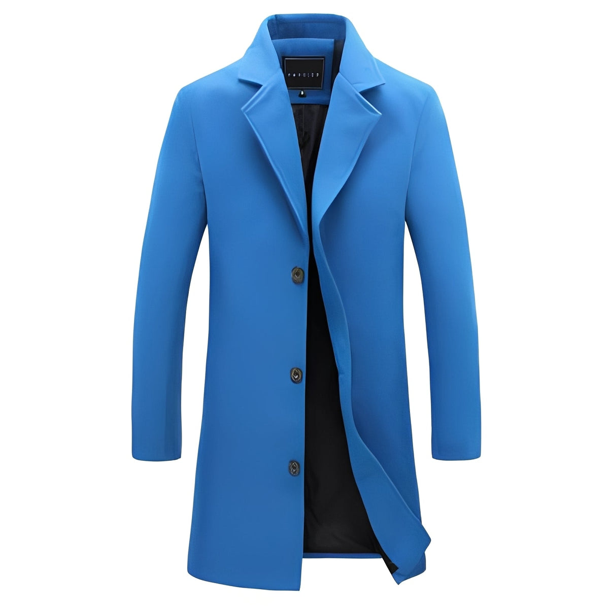 Men's Coat Seasonal Classic Fit with Button Closure and Notched Collar