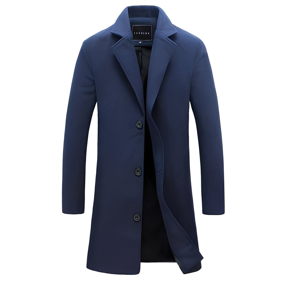 Men's Coat Seasonal Classic Fit with Button Closure and Notched Collar