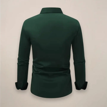 Men's Dress Shirt - Long Sleeve with Button Closure and Slim Fit