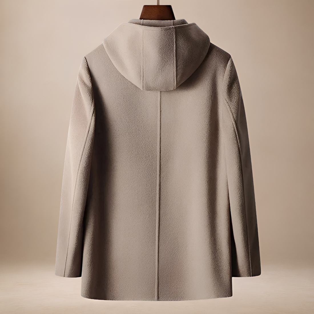 Men's Hooded Coat with Zipper Closure - Modern Fit Outerwear