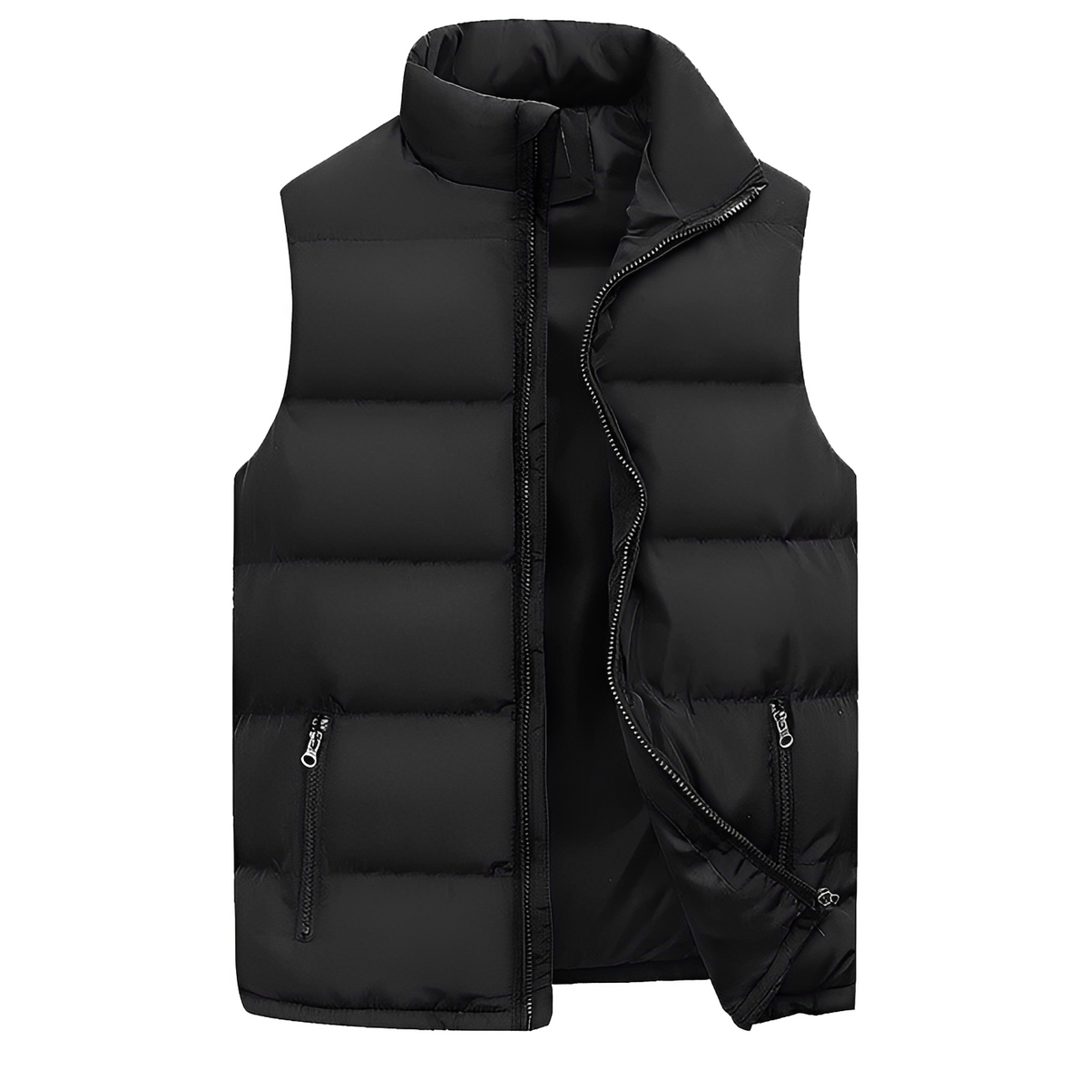 Men's Insulated Vest with Zipper Closure and Pockets - Casual Fit
