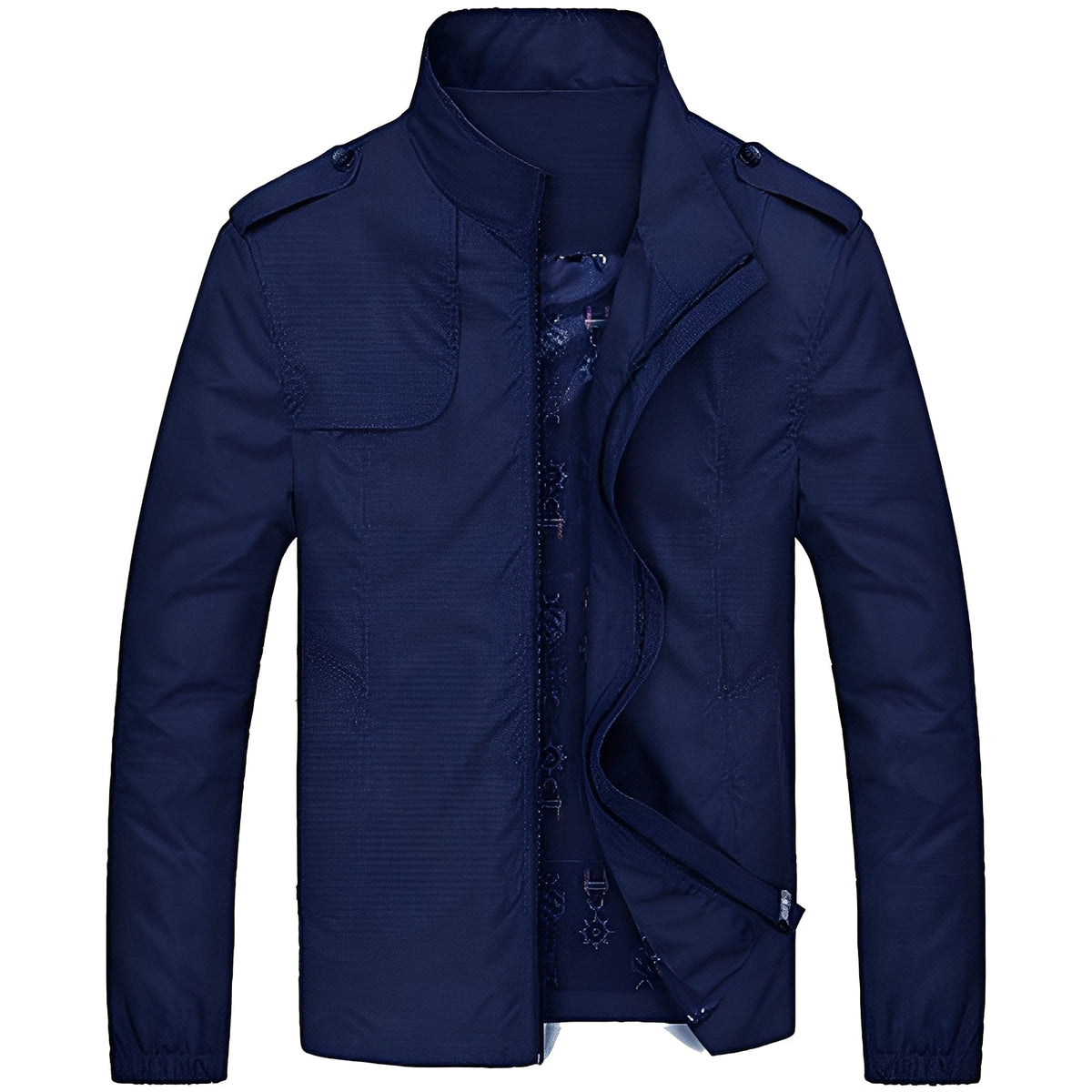 Men's Jacket Casual Lightweight with Zipper Closure and Pockets - Regular Fit