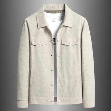 Men's Jacket Lightweight with Button Closure and Chest Pockets