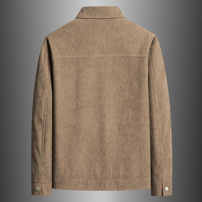 Men's Jacket Lightweight with Button Closure and Chest Pockets