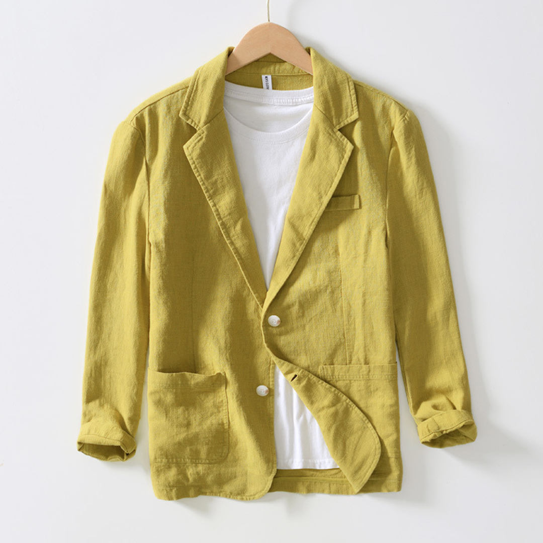 Men's Jacket Notch-Lapel Single-Breasted Two-Button with Patch Pockets - Regular Fit