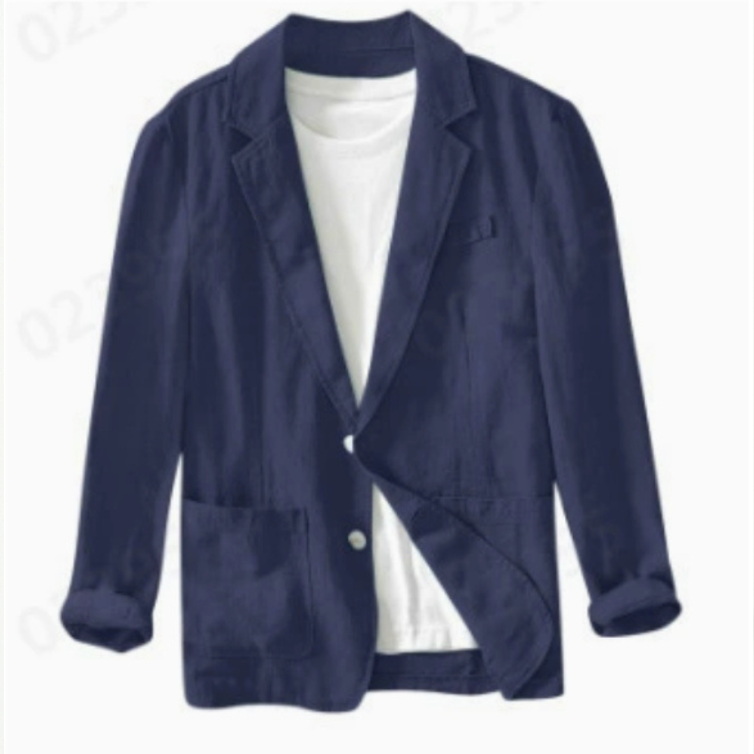 Men's Jacket Notch-Lapel Single-Breasted Two-Button with Patch Pockets - Regular Fit