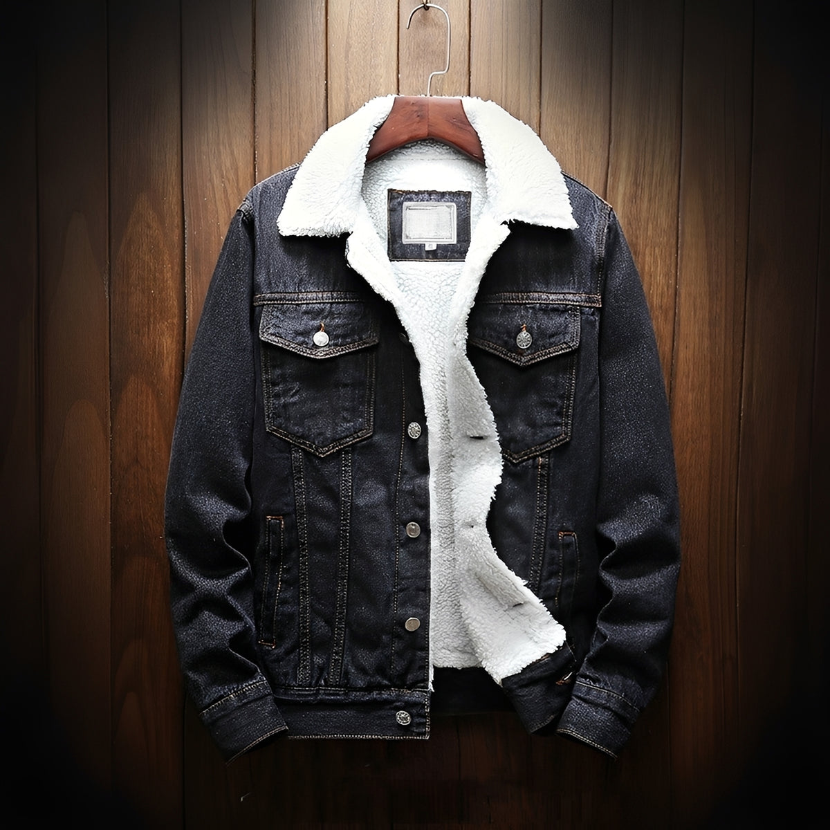 Men's Jacket with Classic Fit and Button Closure - Casual Style with Chest Pockets