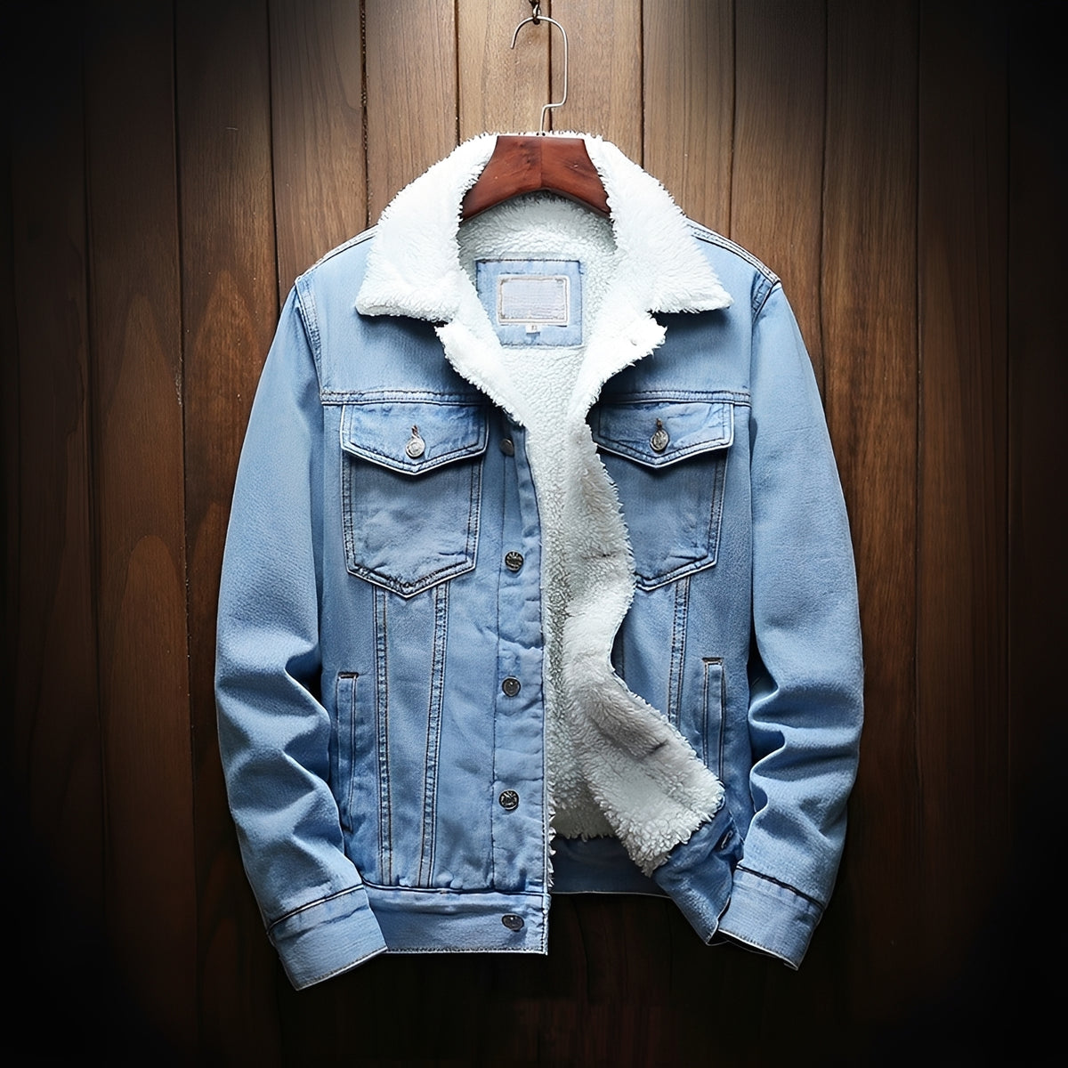 Men's Jacket with Classic Fit and Button Closure - Casual Style with Chest Pockets