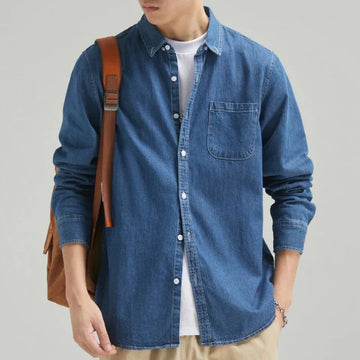 Men's Shirt - Classic Fit with Button Closure and Chest Pocket