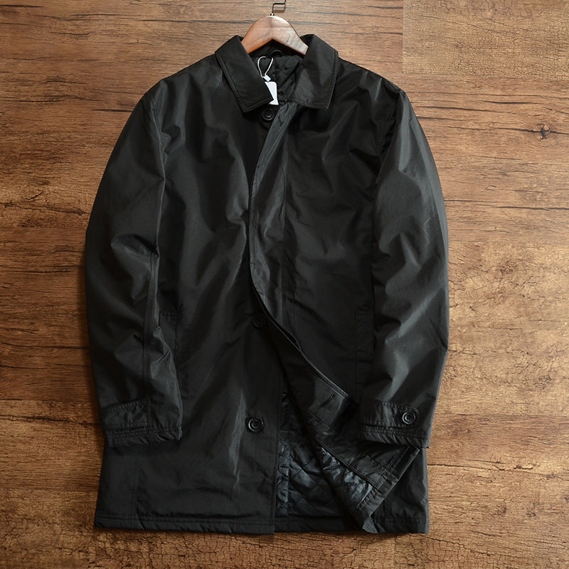 Men's Tailored Overcoat - Insulated, Button Closure, Structured Fit