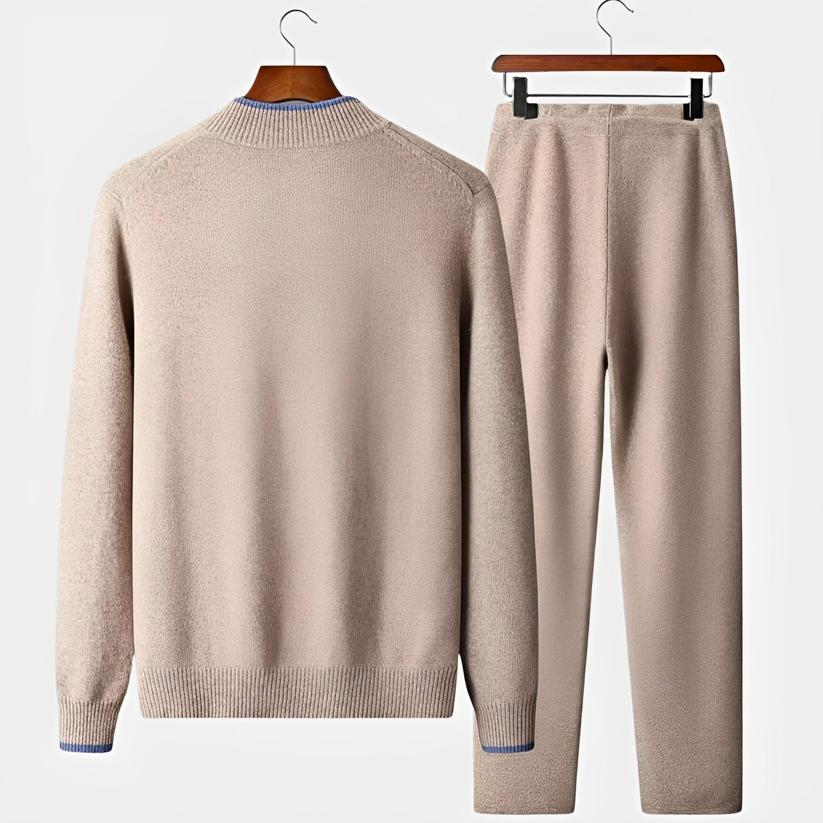 Men's Tracksuit - Zip-Up Cardigan and Pants Set, Modern Fit, Casual Style