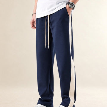 Men's Trousers Color Block Side Stripe - Relaxed Fit Casual Pants