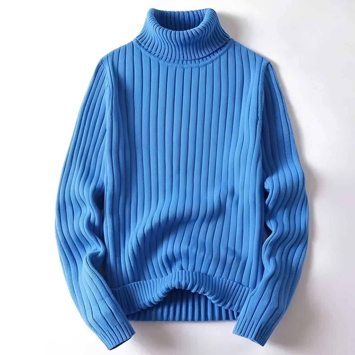 Men's Turtleneck Sweater Ribbed Design - Regular Fit