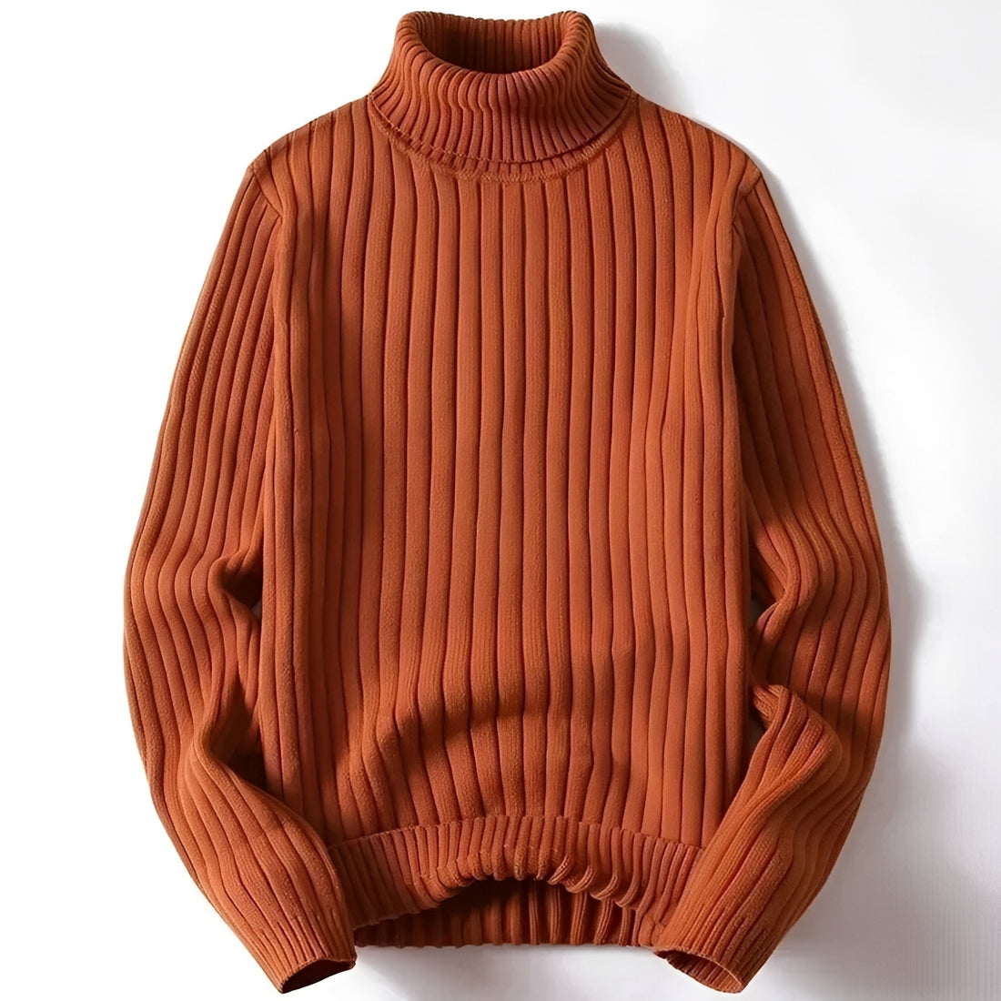 Men's Turtleneck Sweater Ribbed Design - Regular Fit