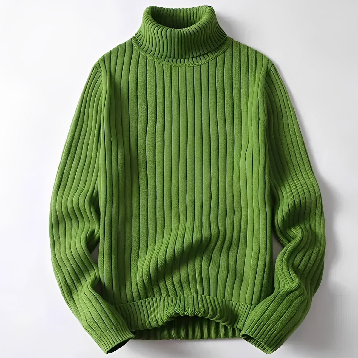 Men's Turtleneck Sweater Ribbed Design - Regular Fit
