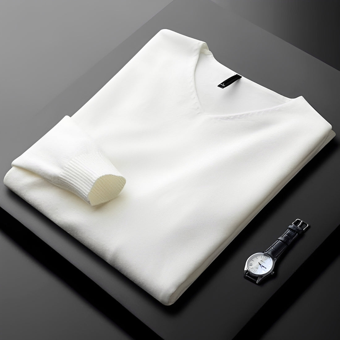 Men's V-Neck Sweater - Classic Fit, Versatile Style
