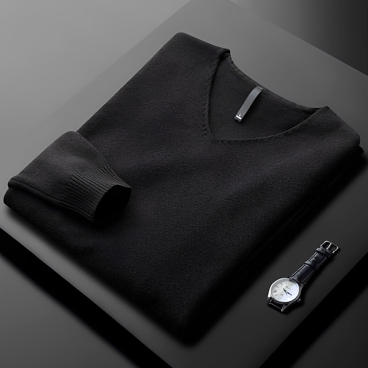 Men's V-Neck Sweater - Classic Fit, Versatile Style