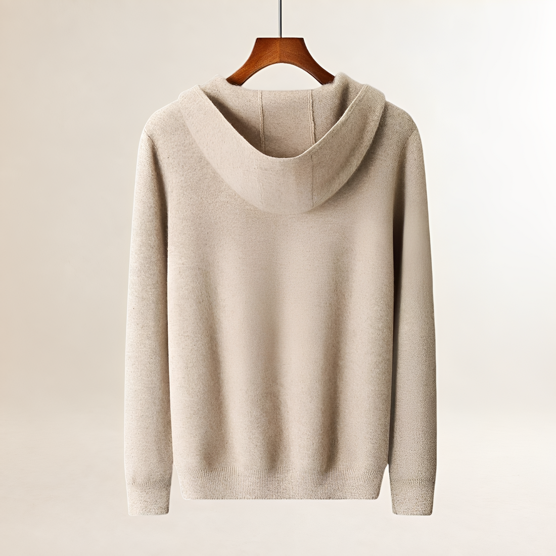Men's Zip-Up Hoodie - Textured Design with Pockets, Relaxed Fit