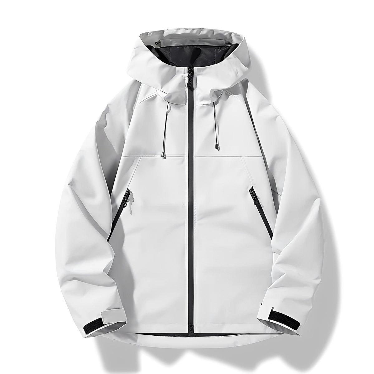 Shell Jacket Men - Hooded, Zip Closure, Casual Fit, Outdoor Style