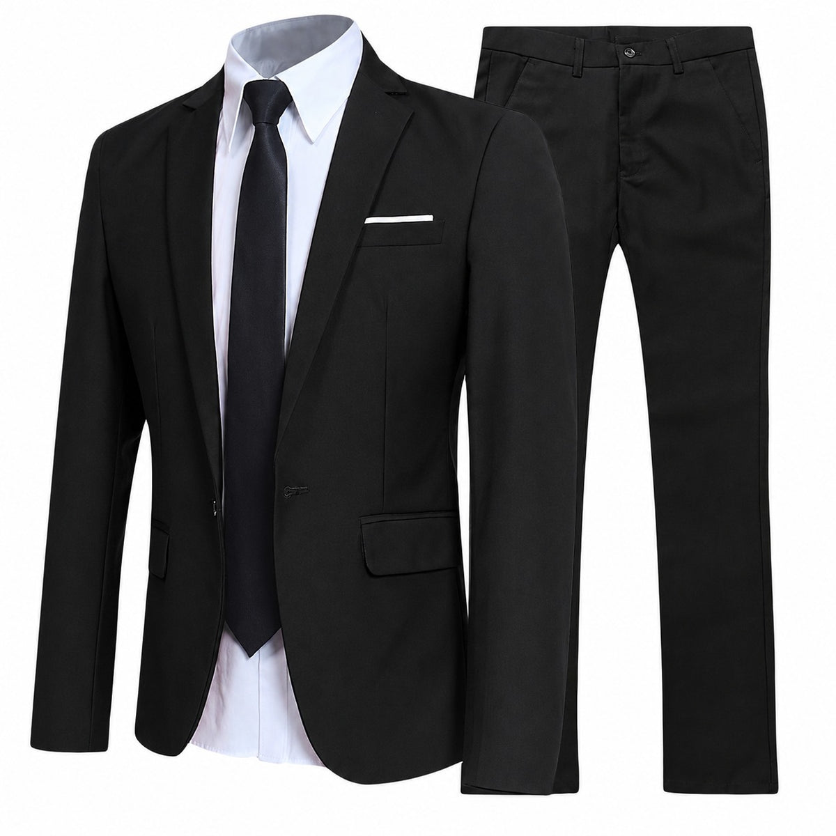 Suit Set Men - Two-Piece Blazer and Trousers, Slim Fit, Elegant Design