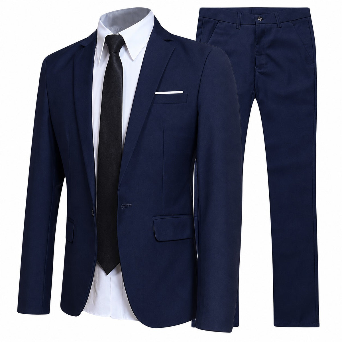 Suit Set Men - Two-Piece Blazer and Trousers, Slim Fit, Elegant Design