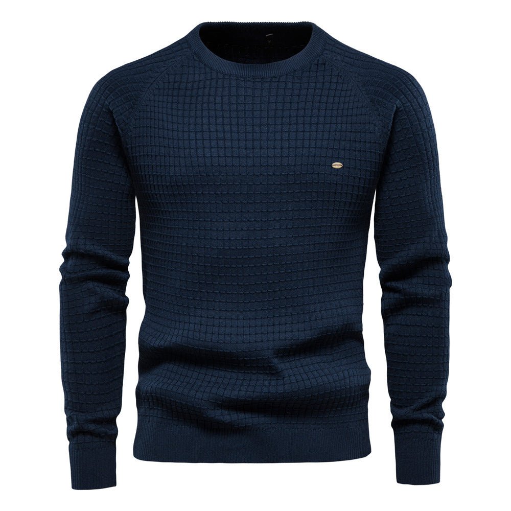 Sweater for Men Textured Crew Neck - Regular Fit Long Sleeve