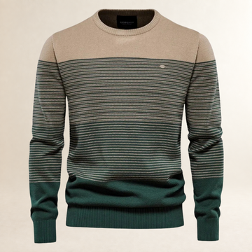 Sweater Men Striped Design with Crew Neck - Regular Fit