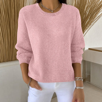 Sweater Women - Classic Crew Neck, Long Sleeve, Relaxed Fit