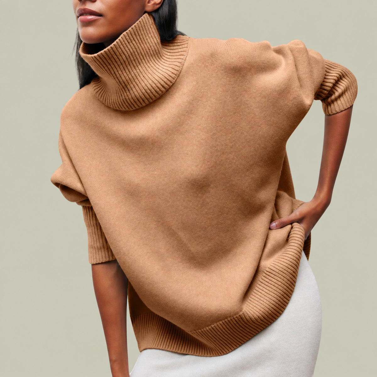 Sweater Women - Turtleneck, Relaxed Fit, Long Sleeve, Casual Style