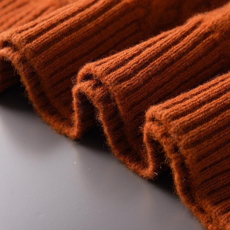 Turtleneck Sweater Men Regular Fit with Textured Design and Ribbed Collar