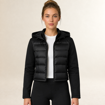 Women's Puffer Jacket Hooded Lightweight Zip Up - Casual Fit
