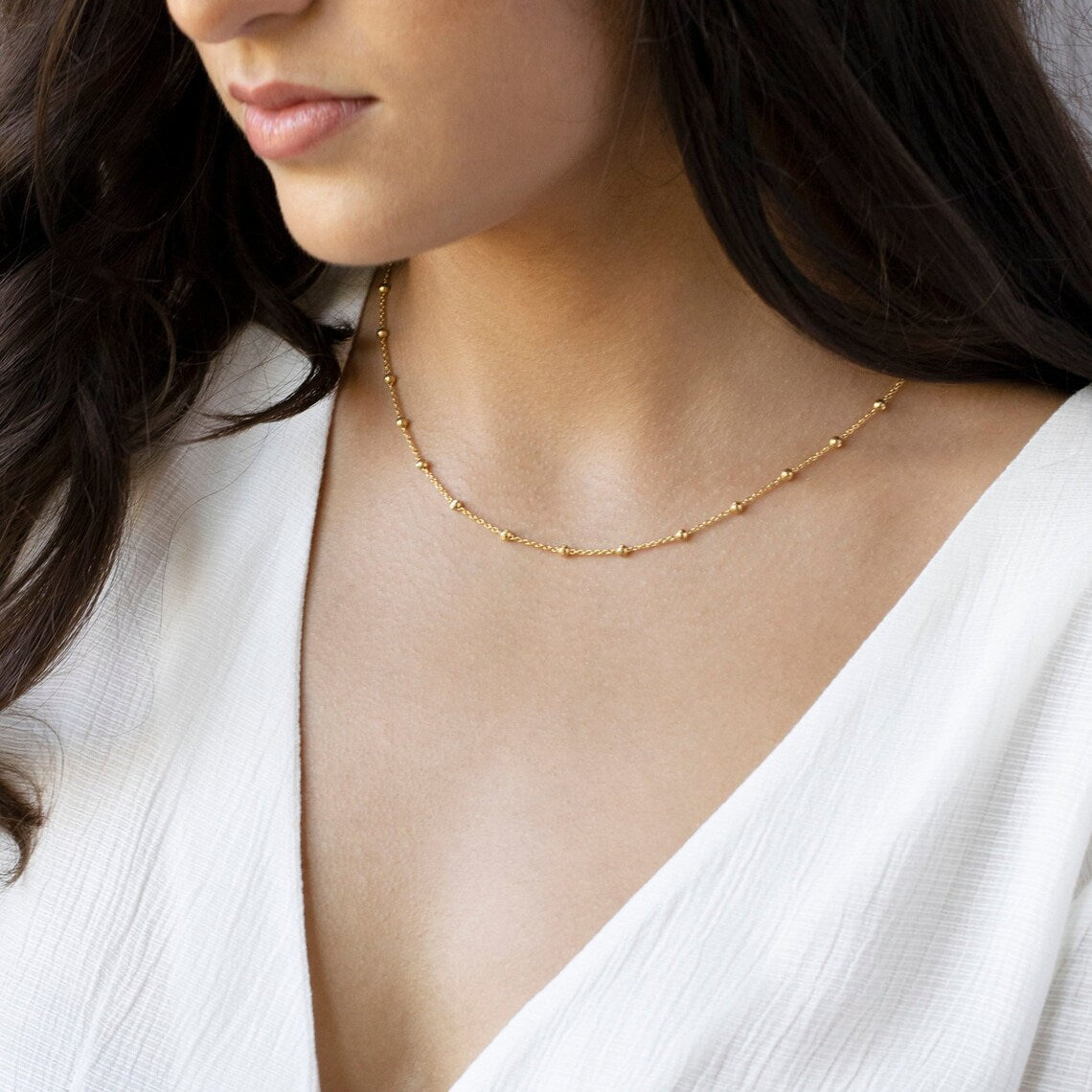 Choker Satellite Necklace - Luxury Gold Necklace