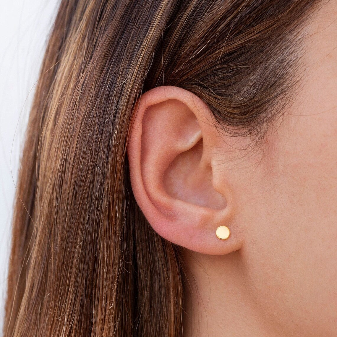Small Round Dot - Minimalist Earrings